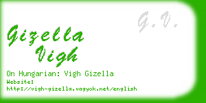 gizella vigh business card